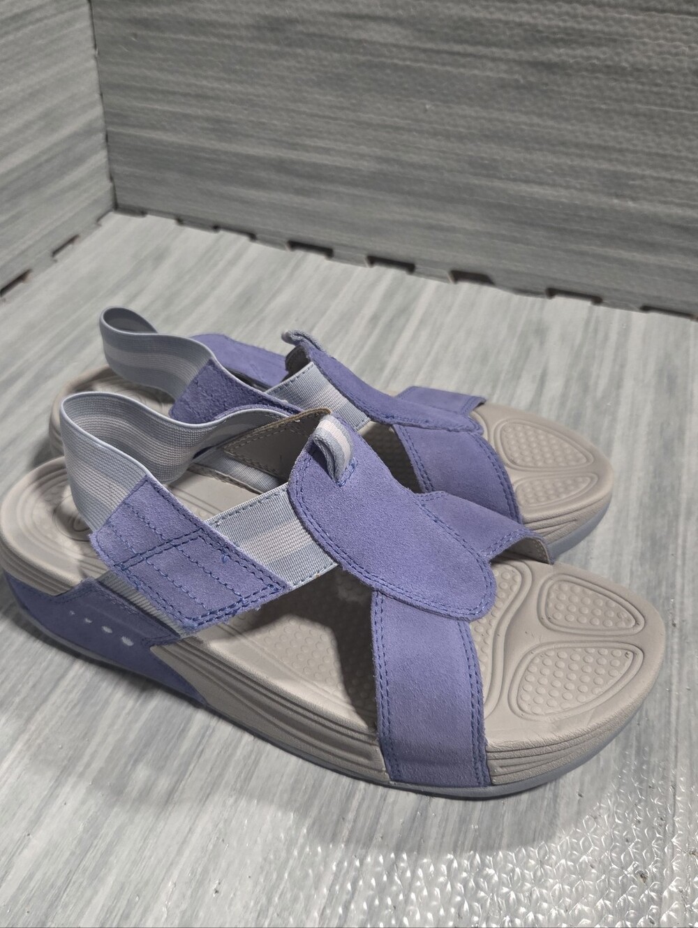 EASY SPIRIT Heel RISER Athletic Sandal Lavender Blue Size 6